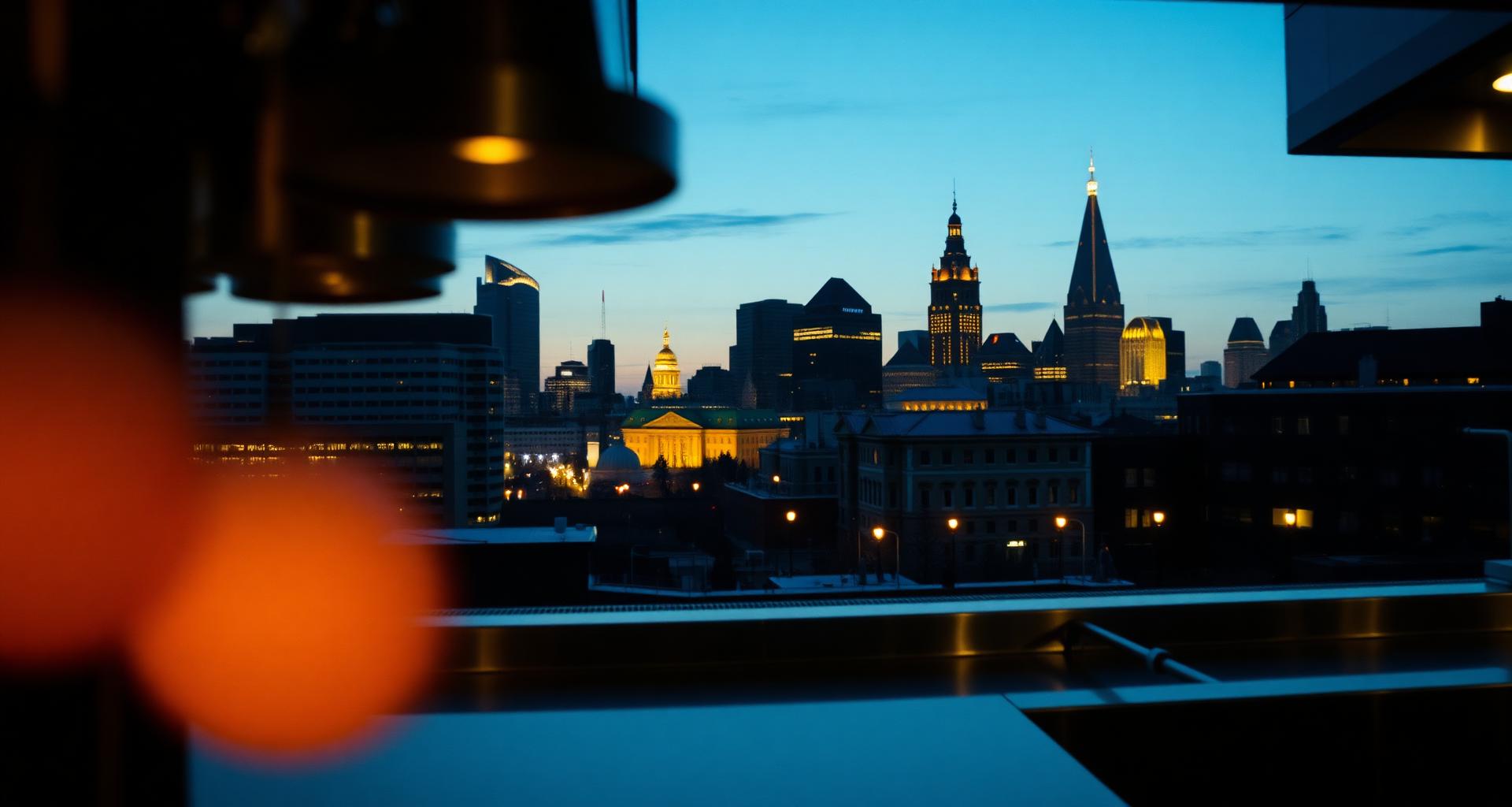 Philadelphia City Hall skyline behind a university dining kitchen pass — DishwasherHero+ on-demand BOH staffing