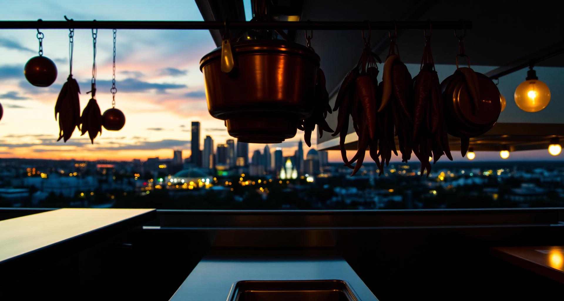 San Antonio Tower of the Americas above the River Walk behind a Tex-Mex kitchen pass — DishwasherHero+ on-demand BOH staffing