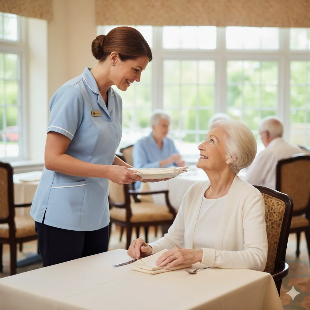 Senior Living kitchen staffing — DishwasherHero+ back-of-house team in action