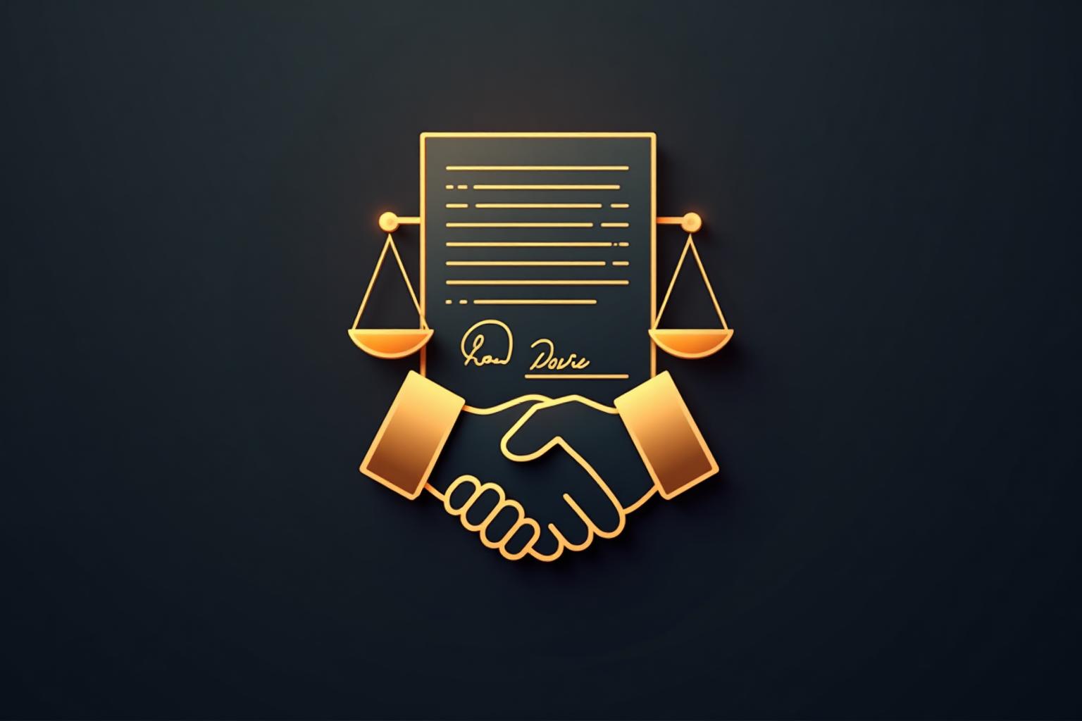 Professional legal agreement and service contract documentation