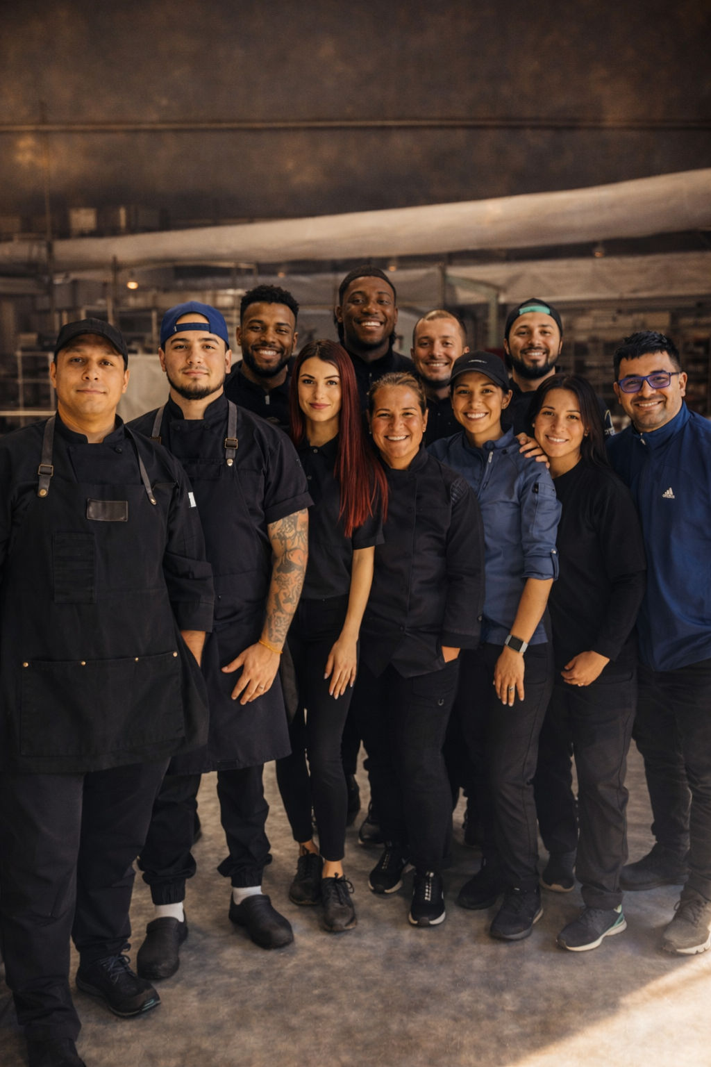 Kitchen crew team photo